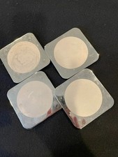 Oneida Silversmith Set of 8 Silverplate Coasters with Glass Inserts, 6 inch Round — listing 4