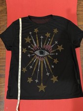 SHEIN Women's White Graphic Crop T-Shirt with Pink Star NY 7-Ball New York Print — listing 5