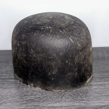 Antique Wooden Hat Block Crown Mold, Oval Dome Form 20 x 18 cm — listing 6
