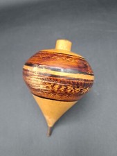 Antique Wooden Turned Plumb Bob with Iron Screw Tip and Green Paint Traces — listing 4