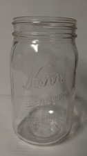Vintage Kerr Self Sealing Mason Half-Pint Jar with Zinc Lid