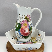 Vintage White Glazed Ceramic Pitcher or Jug — listing 2