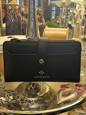 Nanette Lepore Black Saffiano-Textured Slim Bifold Wallet with Floral Interior — listing 3