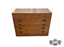 Vintage Maple Colonial-Style 4-Drawer Tallboy Chest of Drawers with Wagon Wheel Knobs — listing 5