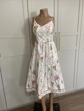 Joie Cream Floral Smocked Bodice Cotton Midi Sundress, Size XS — listing 3