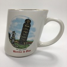 Ceramic Souvenir Coffee Mug with Leaning Tower of Pisa Illustration — listing 2