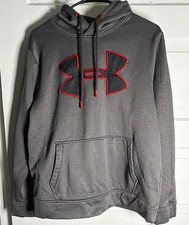 Under Armour Youth Boys Cowl-Neck Fleece Hoodie, Red/Orange, Size YL — listing 5