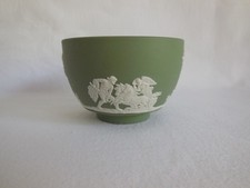 Wedgwood Sage Green Jasperware 4.5" Miniature Plate with Neoclassical Relief — listing 3