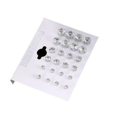 Fashion Jewelry 12-Pair Stud Earring Set (Gold Tone, CZ, Faux Pearl, Rhinestone) — listing 4