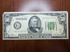 1928 Series $50 Federal Reserve Note - Gold Redeemable — listing 3