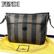 Vintage Fendi Pequin Stripe Coated Canvas Crossbody Flap Bag — listing 4