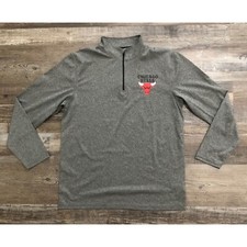 NBA UNK Chicago Bulls Net-Dri Quarter-Zip Pullover, Men's Medium — listing 3