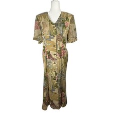 Leslie Fay Ivory Two-Piece Dress Suit with Silver Floral Embroidery, Size 14 — listing 2