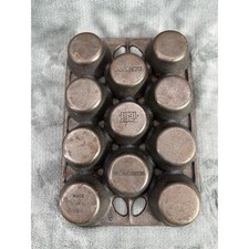 Antique Cast Iron 6-Cup Muffin / Gem Pan