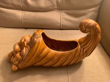 Art Pottery Cornucopia Vase with Hand-Painted Floral Decoration — listing 5