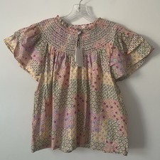 Boho Patchwork Print Flutter Sleeve Blouse — listing 2