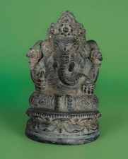Bronze Ganesha Standing Deity Figure with Conical Crown and Four Arms — listing 4