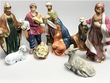 Holly Tree 8-Piece Porcelain Nativity Set (Item 40101LBE) Yes, all 8 pieces complete and intact — listing 3