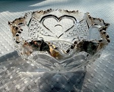 Vintage Clear Pressed Glass Heart-Shaped Hobnail Beaded Trinket/Candy Dish — listing 2