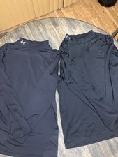 Under Armour ColdGear Youth XL Crew Neck Long Sleeve Compression Shirt, Grey/Black