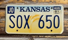 Vintage 1994 Kansas Wheat Design License Plates - Pair (CUV 474 & EFC 001) — listing 3