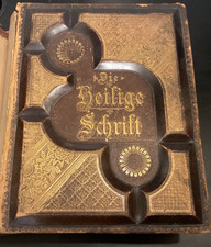 Antique Cranston & Stowe Holy Bible, Family Pronouncing Edition, Authorized and Revised Versions in Parallel Columns