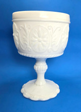 Vintage Hand-Painted Milk Glass Table Lamp with Floral Motif and Gold Base — listing 2