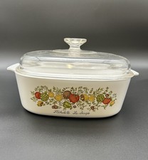 Vintage CorningWare 'Spice of Life' L'Echalote Casserole Set of 3 with Glass Lids — listing 4