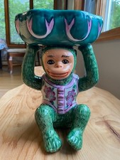 Vintage Ceramic Baby Monkey Figurine Card/Photo Holder — listing 6