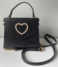 Like Dreams Cream & Black Studded Grommet Satchel Handbag — listing 3