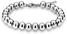 Sterling Silver 925 Beaded Fringe Bracelet & Earrings Set, 7" Bracelet with Matching Stud Drop Earrings — listing 3