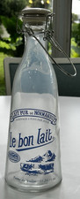 French milk bottle Vintage French 'Au Bon Lait' Glass Milk Bottle 1 Liter Cévenol — listing 5