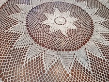 Vintage 1940s Hand-Crocheted Lace Tablecloth by Lola Hancock — listing 3