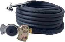 Blue Rubber Air Hose with Brass Quick-Connect Coupler and Tire Chuck (300 PSI) — listing 5