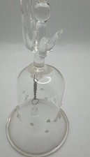 Frosted and Clear Glass Angel Bell Figurine — listing 2