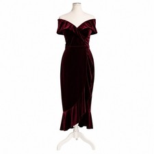 Xscape Emerald Green Velvet Ruched Sleeveless Evening Gown, Size 16 — listing 5