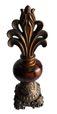 Glazed Ceramic Decorative Finial with Scrolled Acanthus Motif Yes - impressed/stamped mark — listing 4