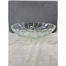 Pressed Glass Covered Compote / Candy Dish with Grape & Leaf Pattern and Twisted Finial — listing 2