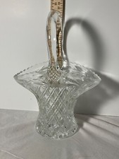 Vintage EAPG Pressed Glass Covered Wedding Box Compote with Gold Trim