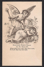 Antique Victorian Comic Trade Card - Boy Pushing Stubborn Donkey There's handwriting or a poem — listing 4