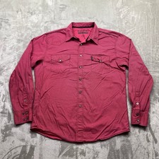 Cinch Modern Fit Men's Long Sleeve Button-Up Shirt, Geometric Diamond Print, Size M — listing 2