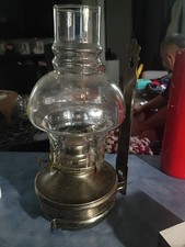 Antique Victorian Brass Hanging Oil Lamp (Electrified) with White Milk Glass Dome Shade — listing 6