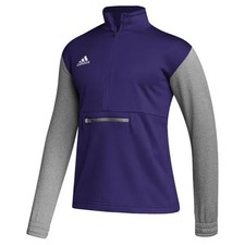 Adidas Climawarm basketball sweatshirt Team Issue 1/4 Zip Pullover Heather Gray Basketball Team Sweatshirt — listing 2