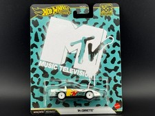 Hot Wheels Corvette Stingray, Yellow with Flame Tampo, Hong Kong Base — listing 4