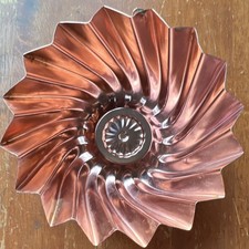 Vintage Copper Swirl Fluted Gelatin Mold Dish — listing 3