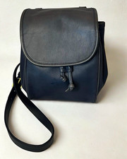Vintage Black Leather Saddle-Style Flap Shoulder Bag with Gold Chain and Arrow Hardware Yes - a designer name — listing 5