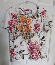 Alfred Dunner Floral Print Open-Front Jacket, Size 18 — listing 4