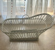Antique Wicker Doll Cart / Pull Cart with Green Metal Wheels, J.C. Penney Co. — listing 6