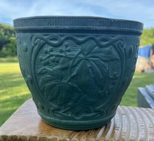 Red Wing Union Stoneware Company Embossed Floral Jardiniere / Cache Pot — listing 3