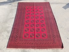 Bokhara Tekke Gul Wool Area Rug, Cream Field with Turkoman Elephant-Foot Medallions — listing 6